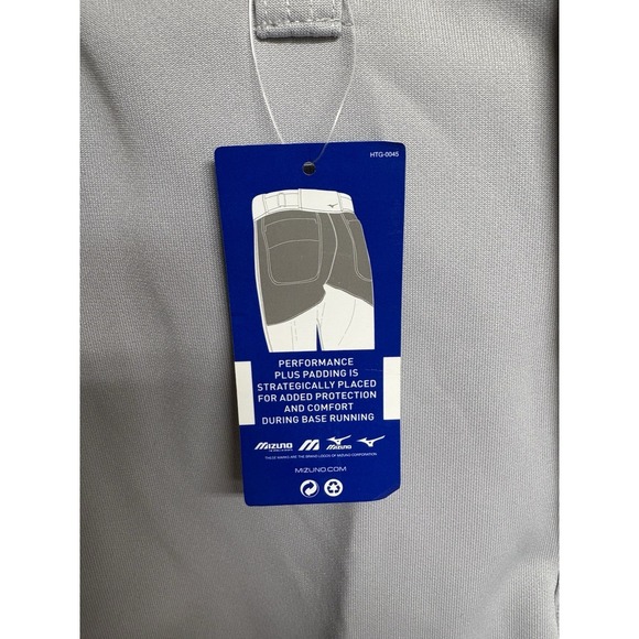 Mizuno Gray/Blue Piped Unhemmed Baseball Pants Sz Youth XXXL - Picture 3 of 5